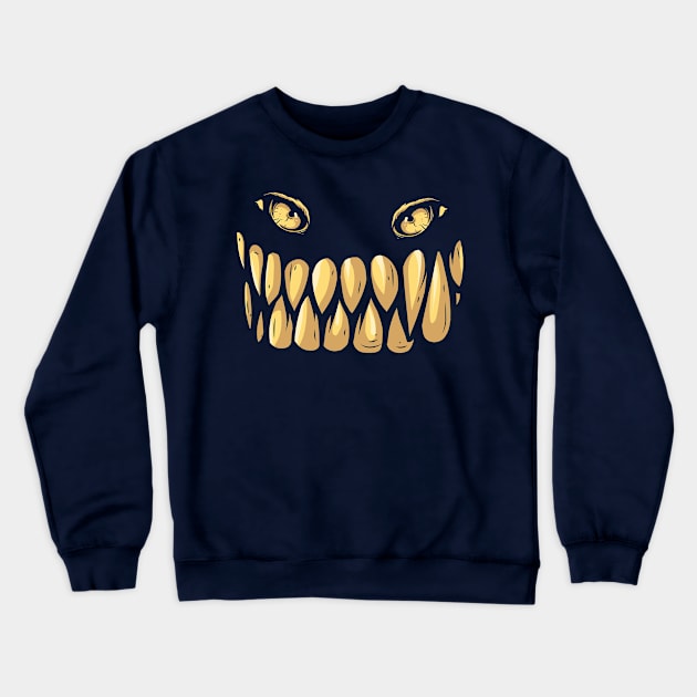 Smiling Monster Crewneck Sweatshirt by Designious